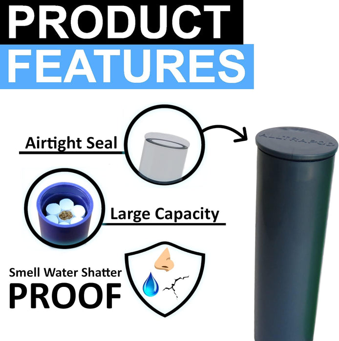 Alltrapod Black Airtight Smell-Proof Storage Container – Pack of 4