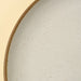 Close-up of the speckled ivory reactive glaze and brown unglazed rim on an Indaba Rowe dinner plate
