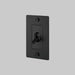 Buster + Punch 1-Gang Toggle Switch – Cross - Black / Without Logo - 1G Toggle