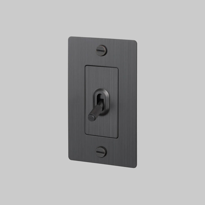 Buster + Punch 1-Gang Toggle Switch – Cross - Smoked Bronze / Without Logo - 1G Toggle