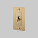 Buster + Punch 1-Gang Toggle Switch – Cross - Brass / With Logo - 1G Toggle