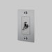Buster + Punch 1-Gang Toggle Switch – Cross - Steel / Without Logo - 1G Toggle
