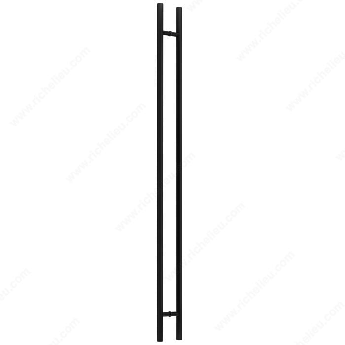 Richelieu 32 mm back-to-back ladder pull handle in Matte Black for glass and wood doors