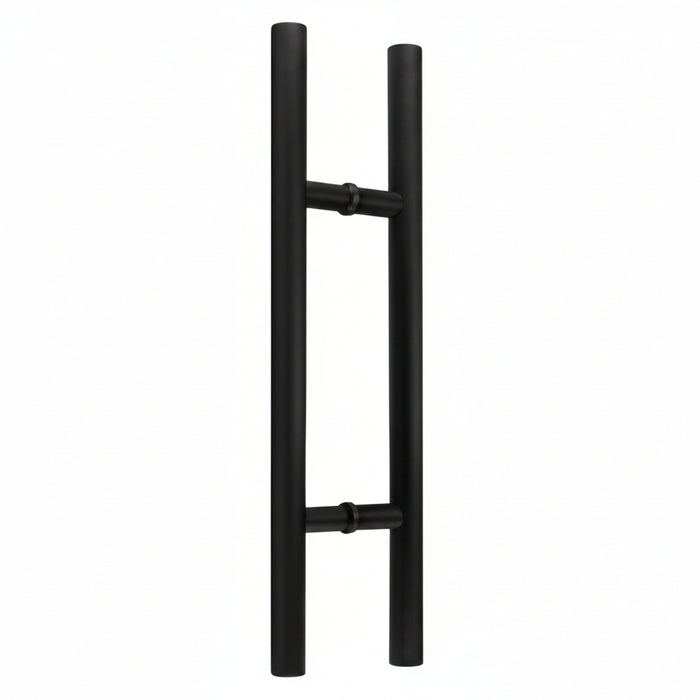 Front view of the Richelieu 32 mm back-to-back ladder pull handle in Matte Black 